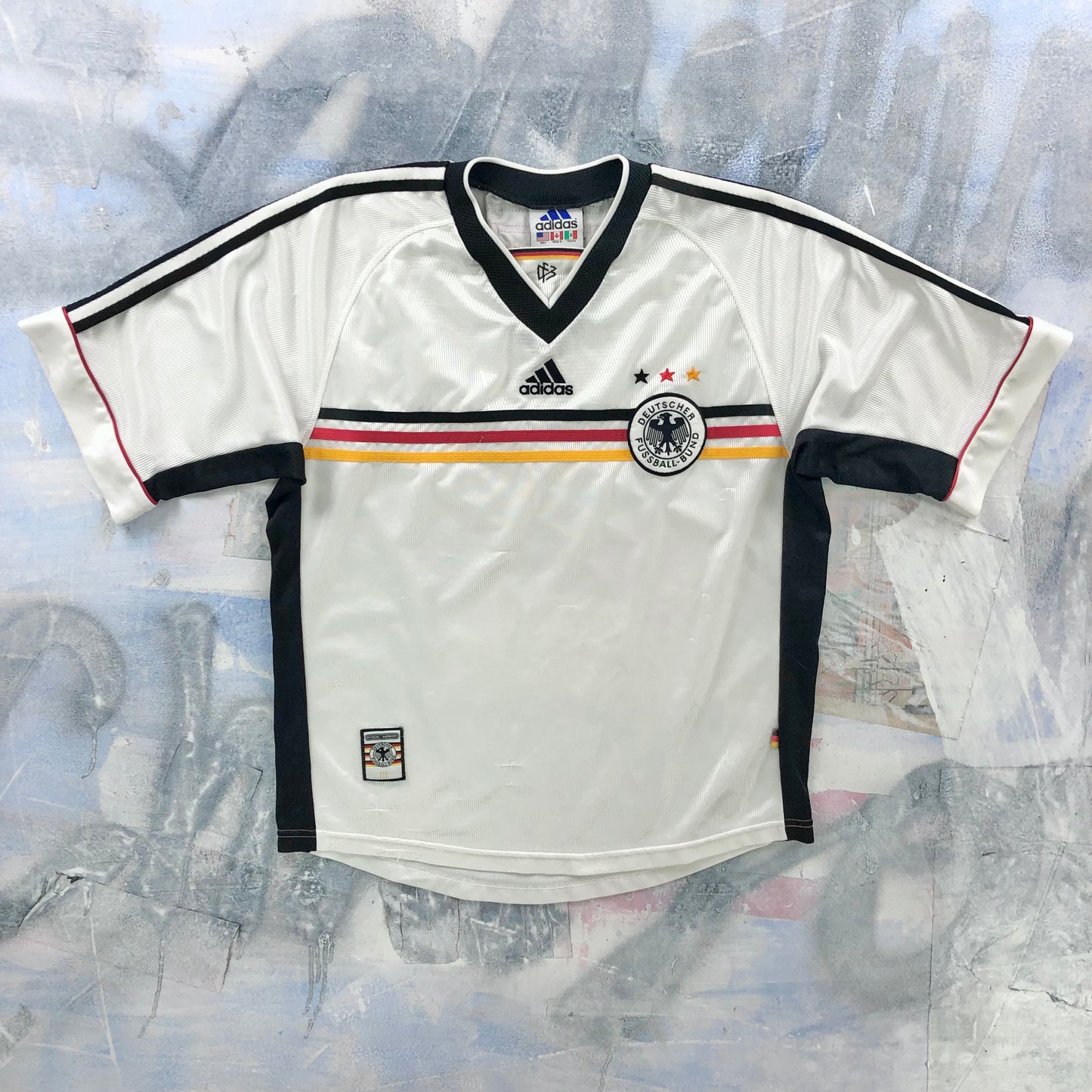 Vintage 90s Adidas Germany Futbol Jersey L
