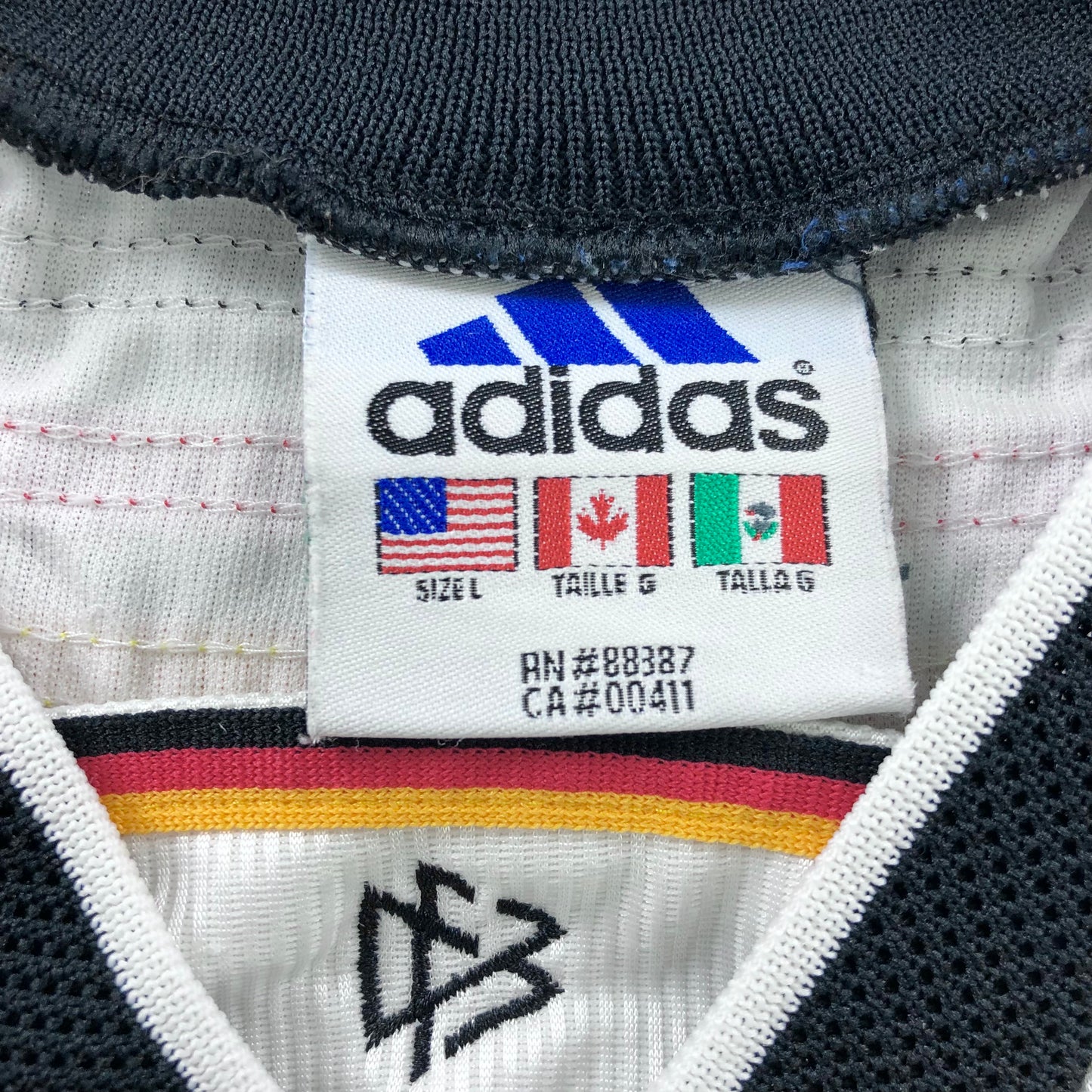 Vintage 90s Adidas Germany Futbol Jersey L