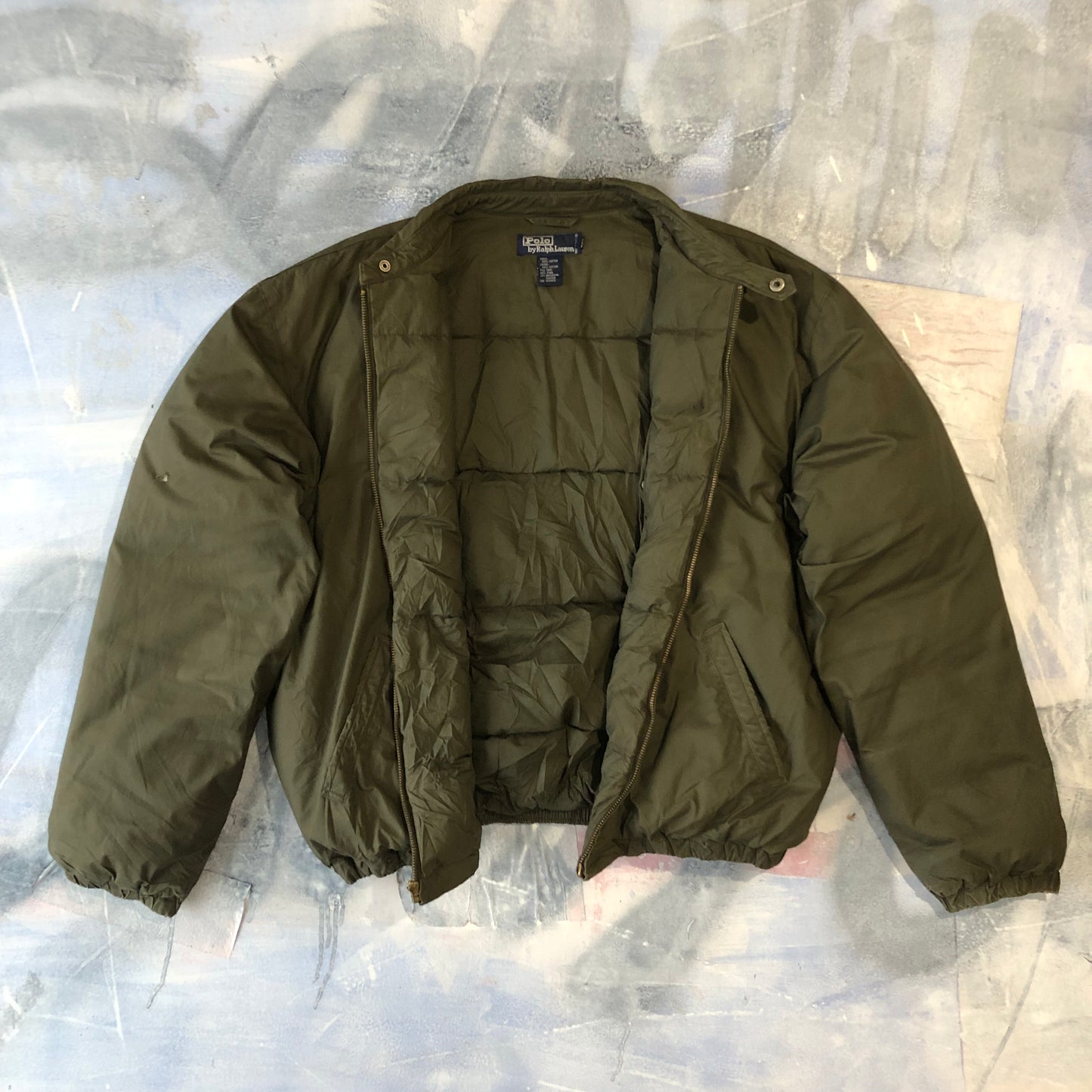 Polo Ralph Lauren Retro Bomber Puffer Zip Jacket L