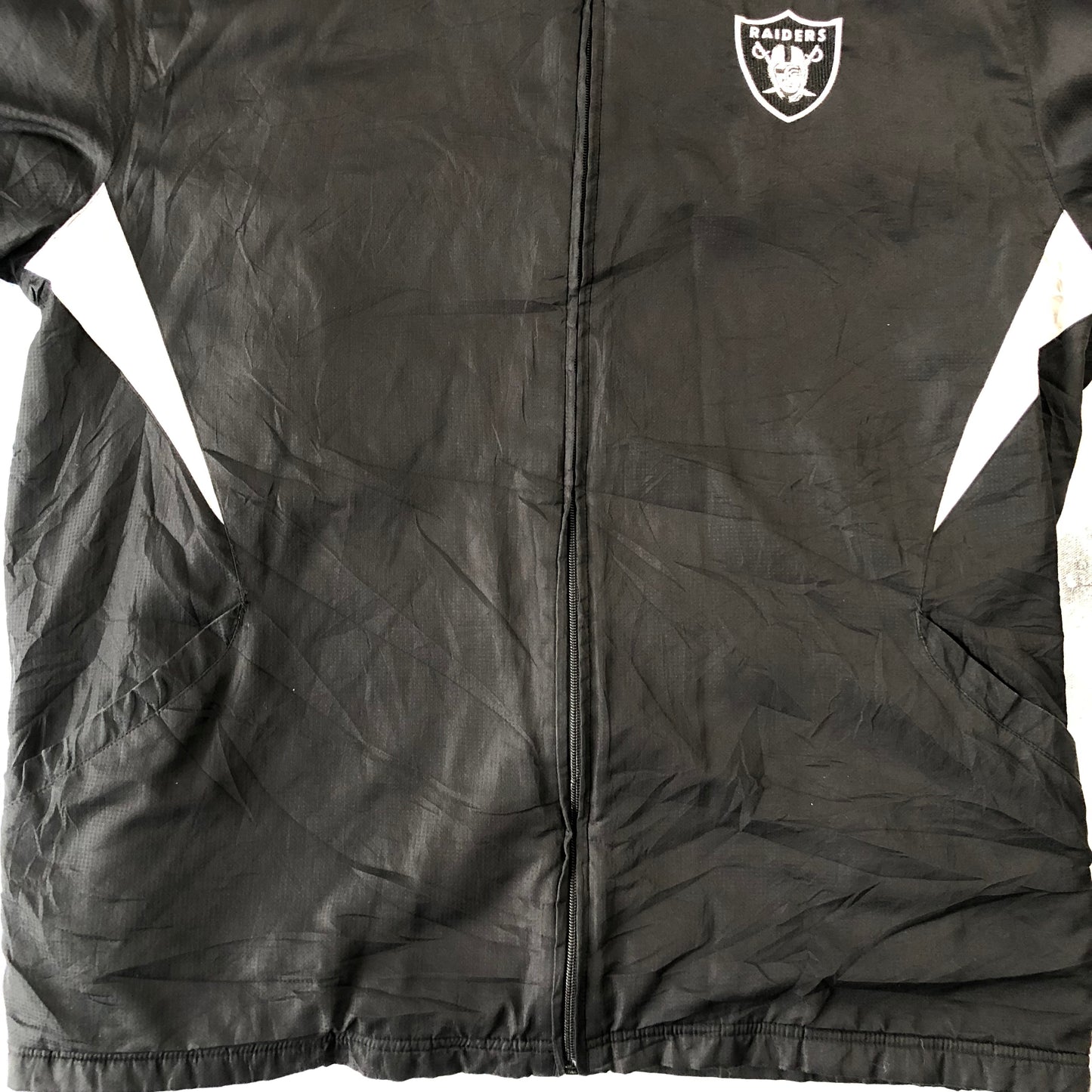 Reebok NFL Oakland Raiders On Field Fleece Lined Hooded Zip Jacket XL