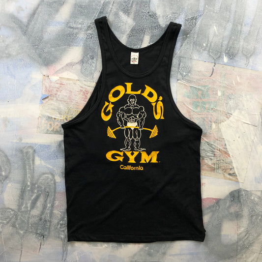 Vintage USA 70s Golds Gym California Single Stitch Tank Top XL