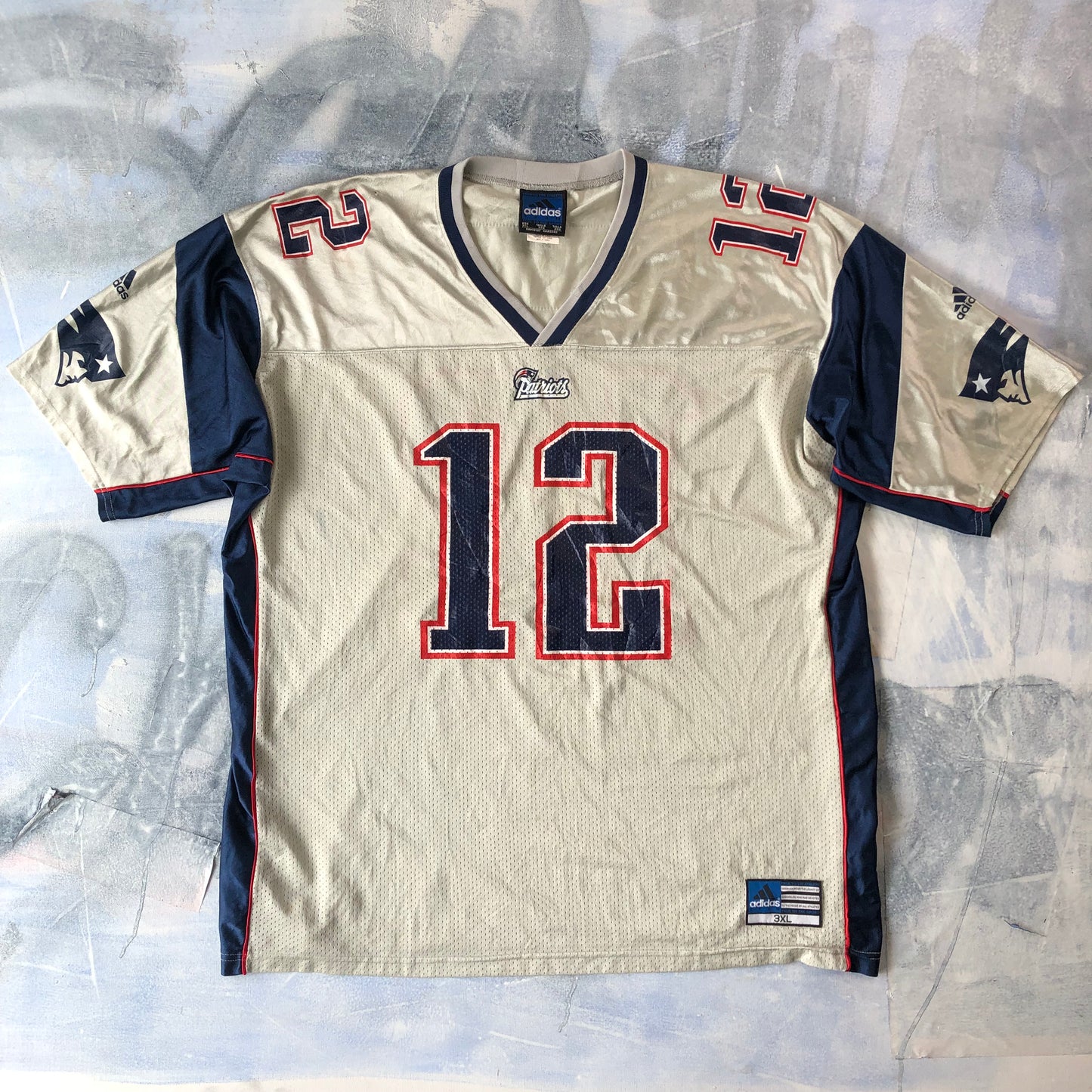Adidas Retro NFL New England Patriots Tom Brady 12 Football Jersey XXXL
