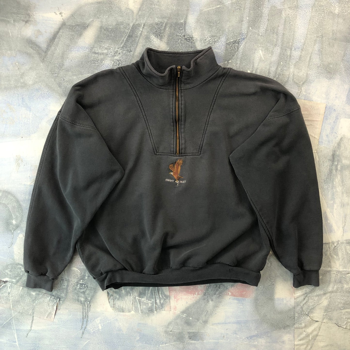 Vintage Rocky Mountain Sportswear Knight Inlet Eagle Quarter Zip Sweatshirt XL