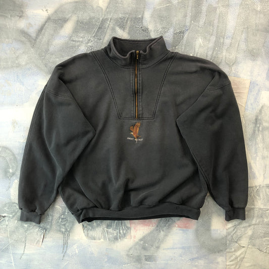 Vintage Rocky Mountain Sportswear Knight Inlet Eagle Quarter Zip Sweatshirt XL