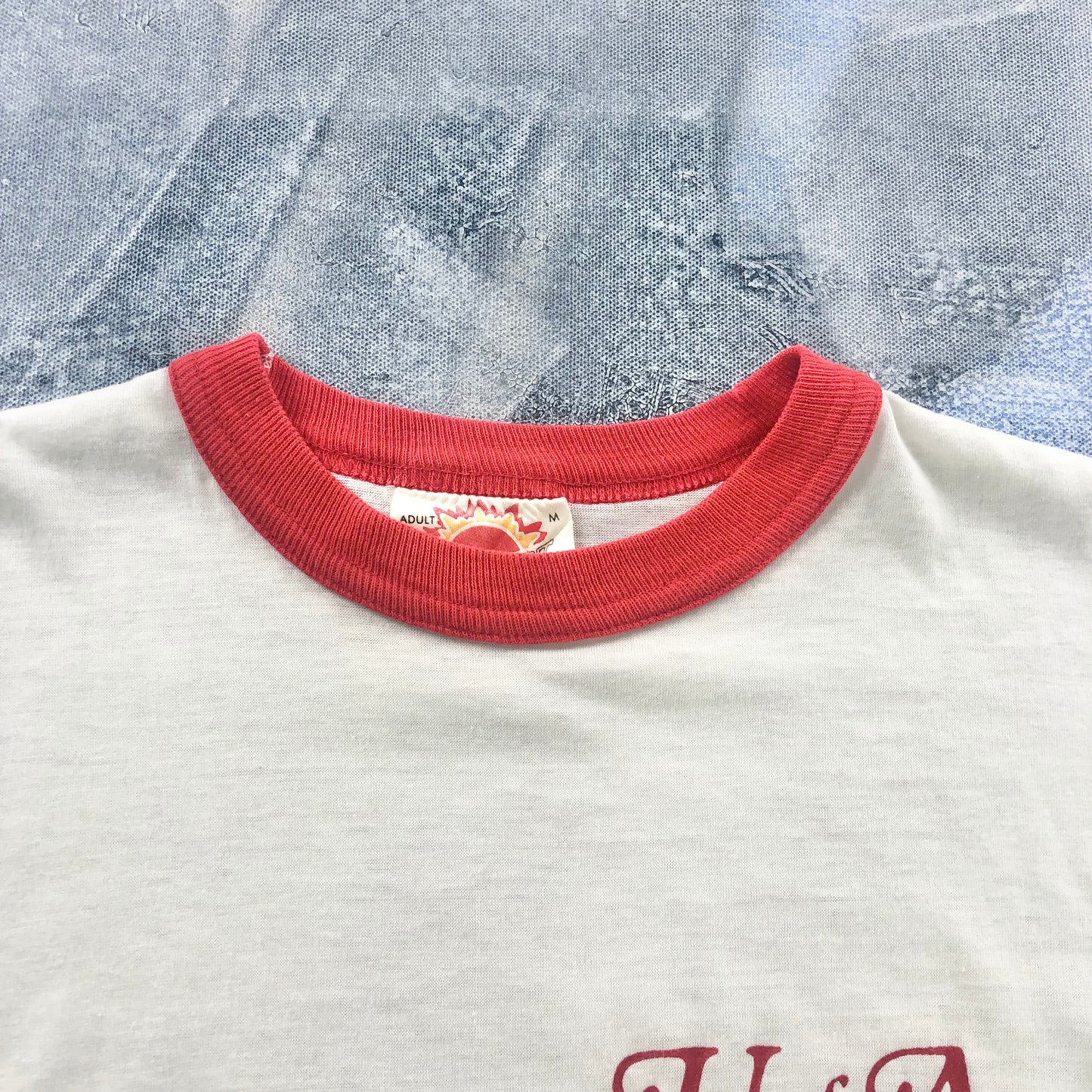 Vintage 80s University Of Alberta Law Ringer Single Stitch T Shirt M