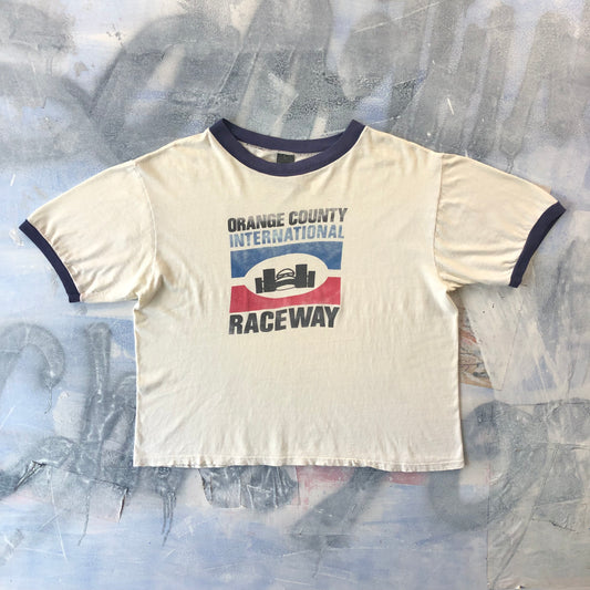 Vintage USA 70s Orange County International Raceway Single Stitch Ringer T Shirt XL