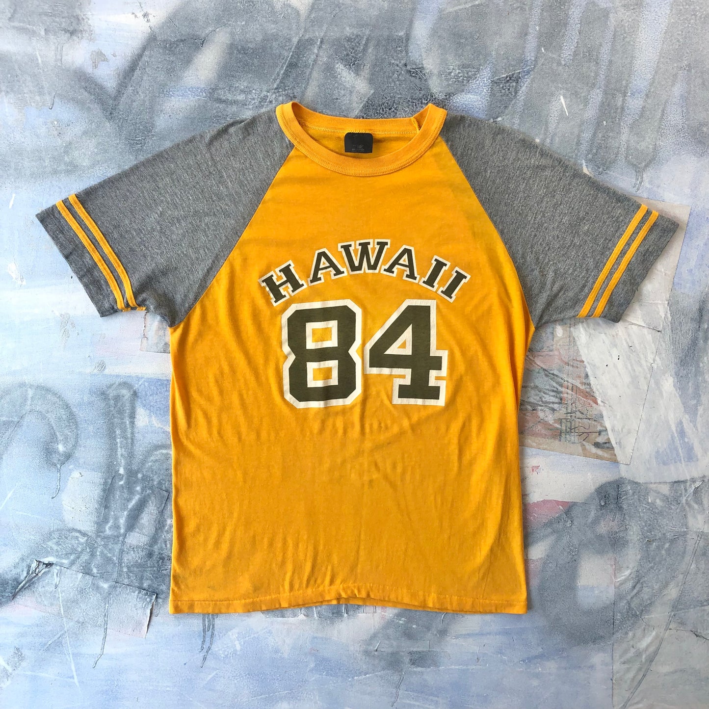 Vintage 70s Hawaii 84 Single Stitch Ringer T Shirt XL