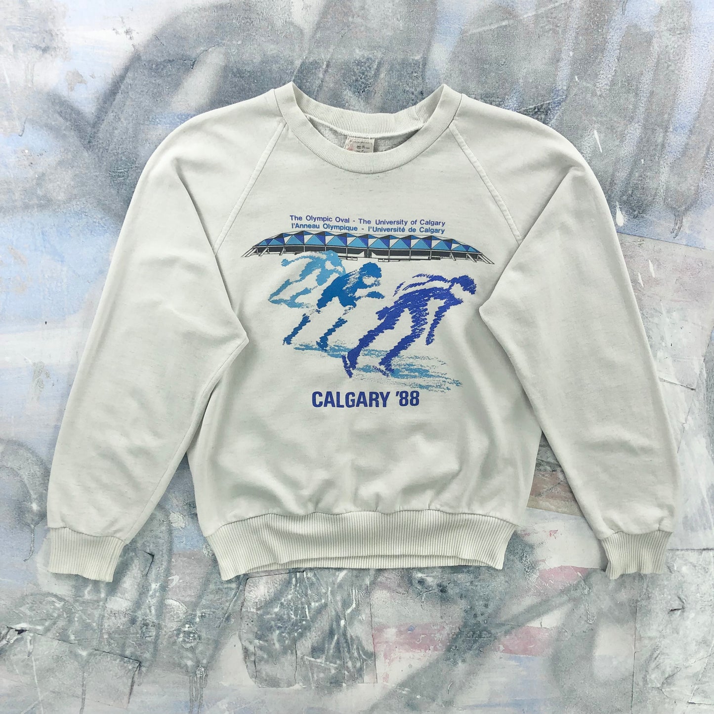 Vintage 80s University Of Calgary Winter Olympics Crewneck Sweatshirt M