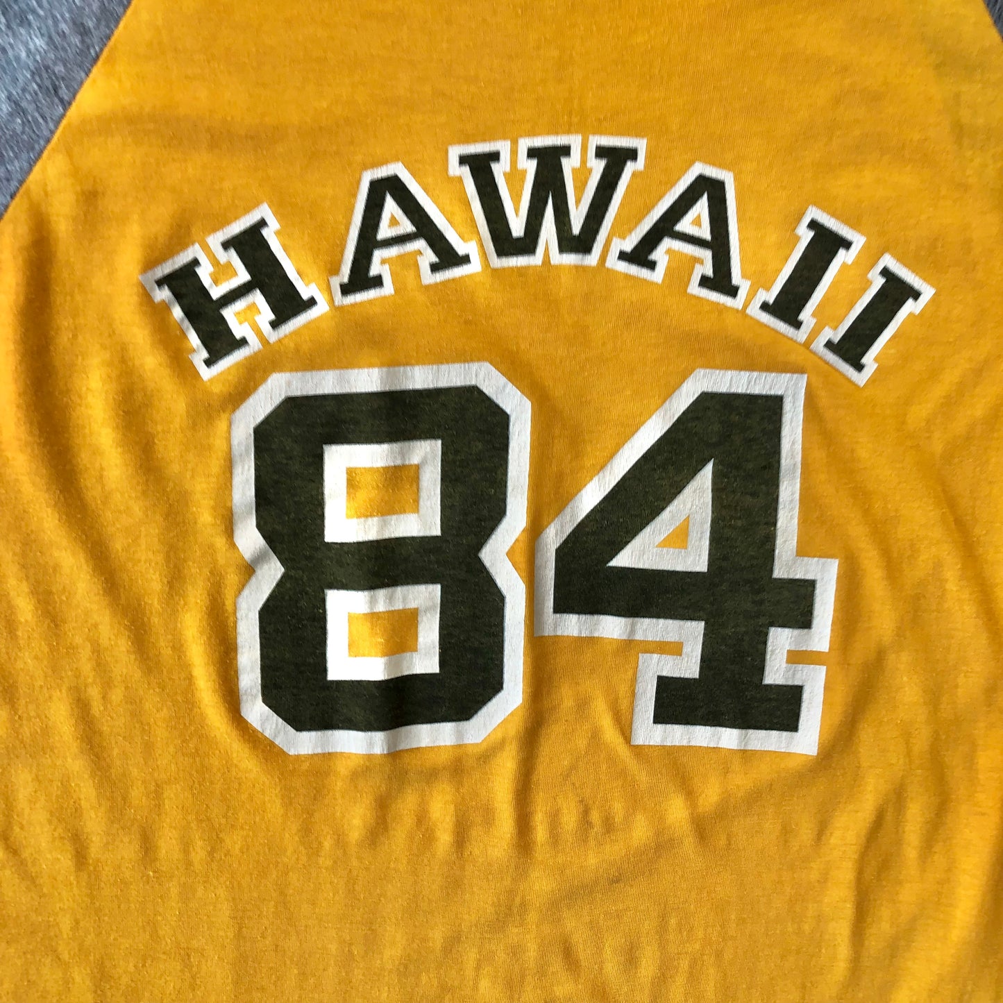 Vintage 70s Hawaii 84 Single Stitch Ringer T Shirt XL