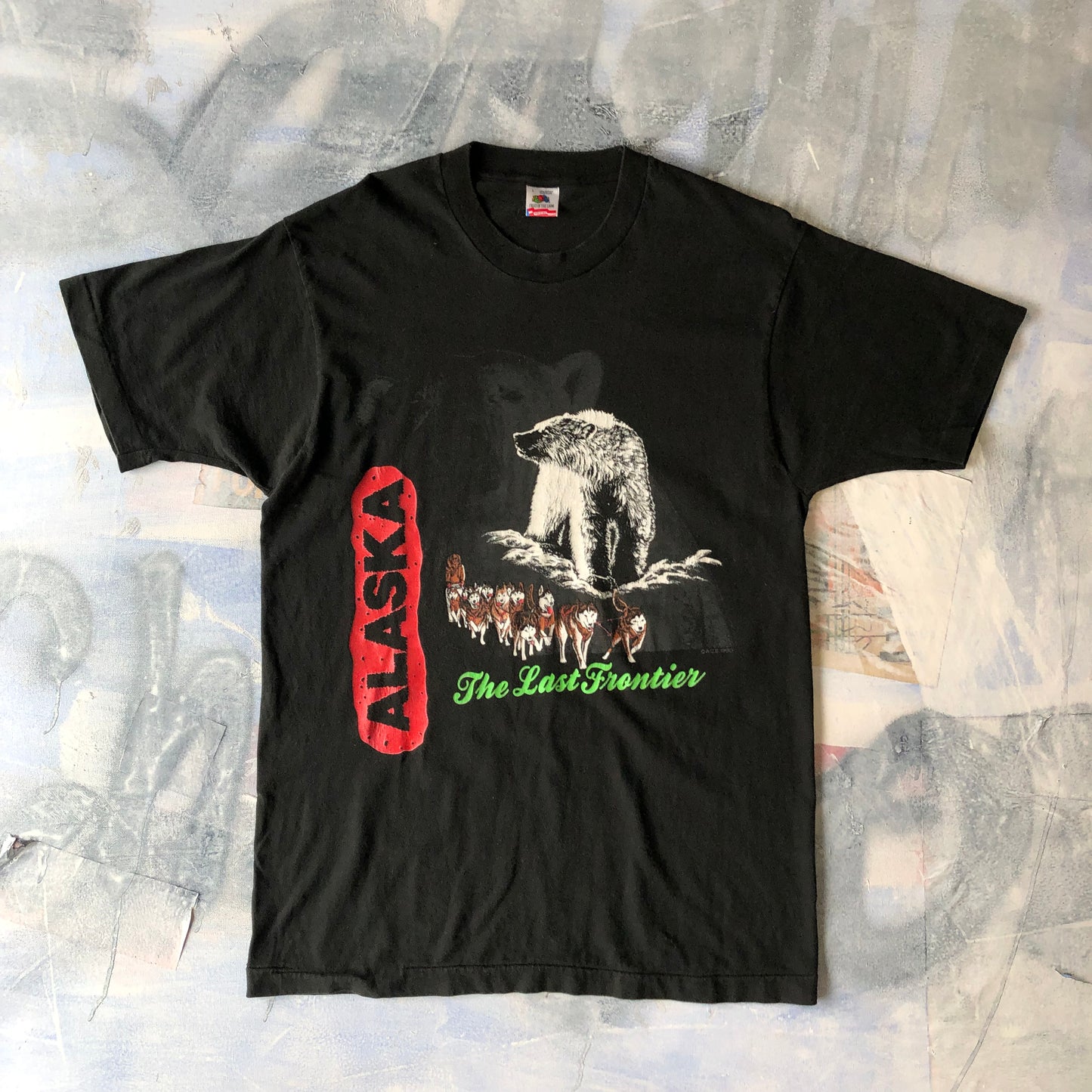 Alaska The Last Frontier USA Retro T Shirt L