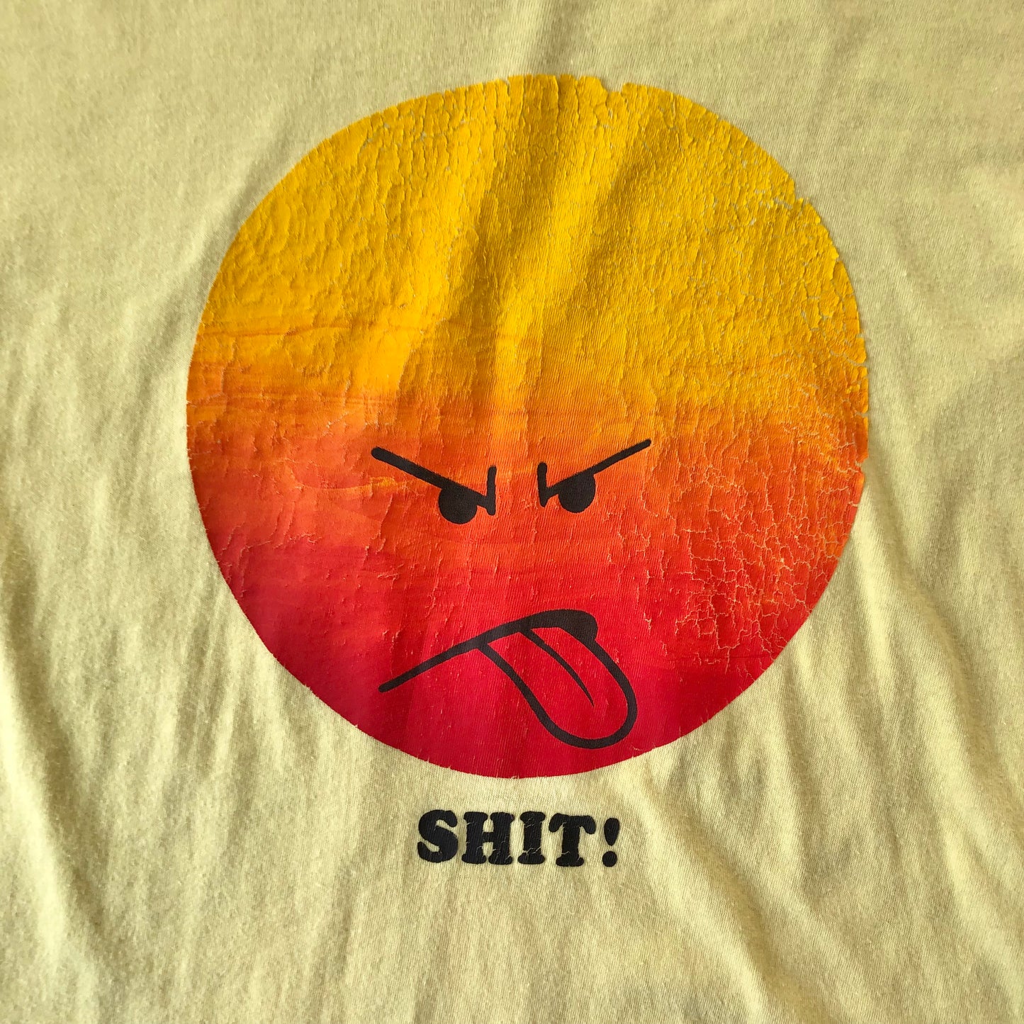 Vintage USA 70s Las Vegas Sun Heat Wave Face Shit T Shirt XL