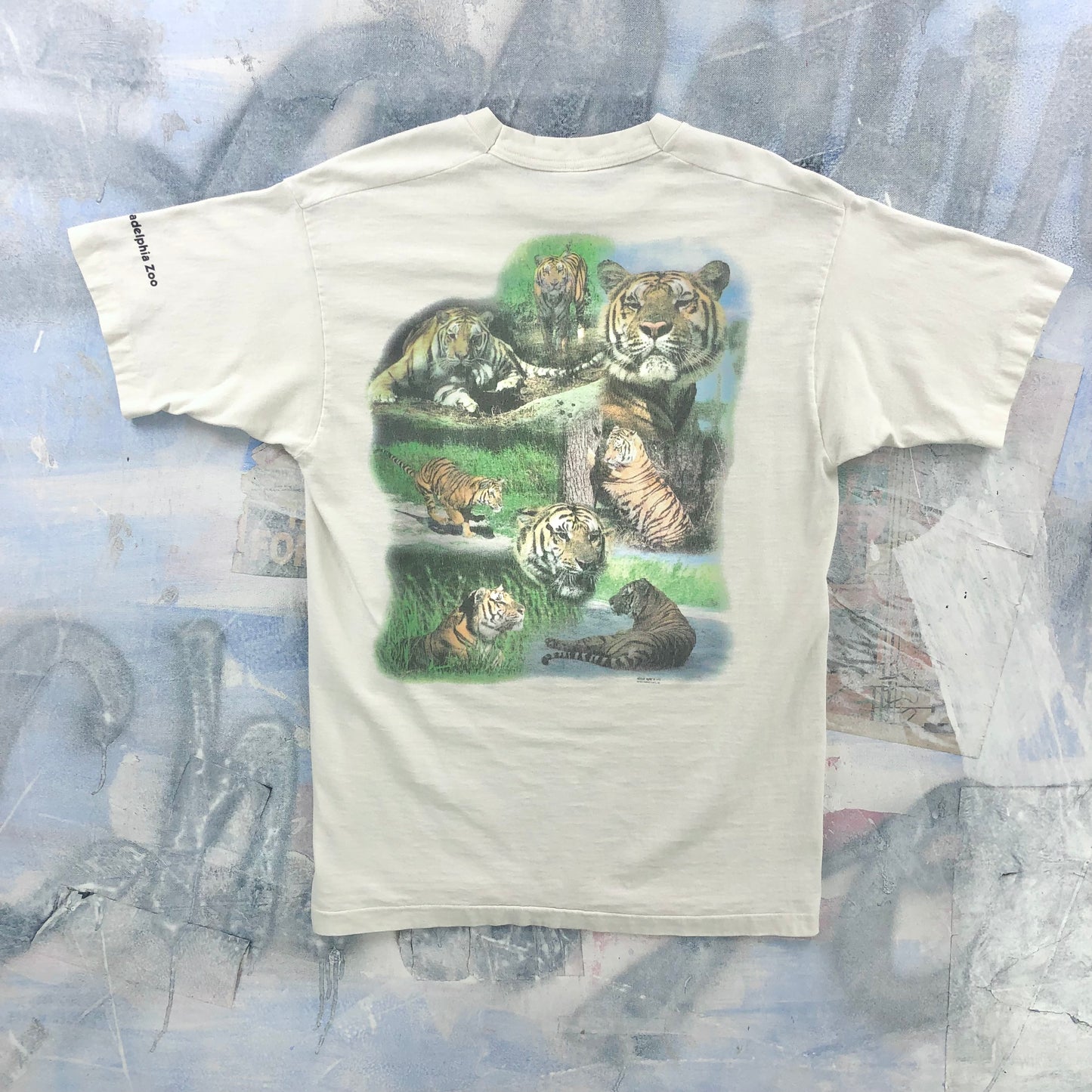 Vintage 90s USA Philadelphia Zoo Tigers Single Stitch T Shirt L