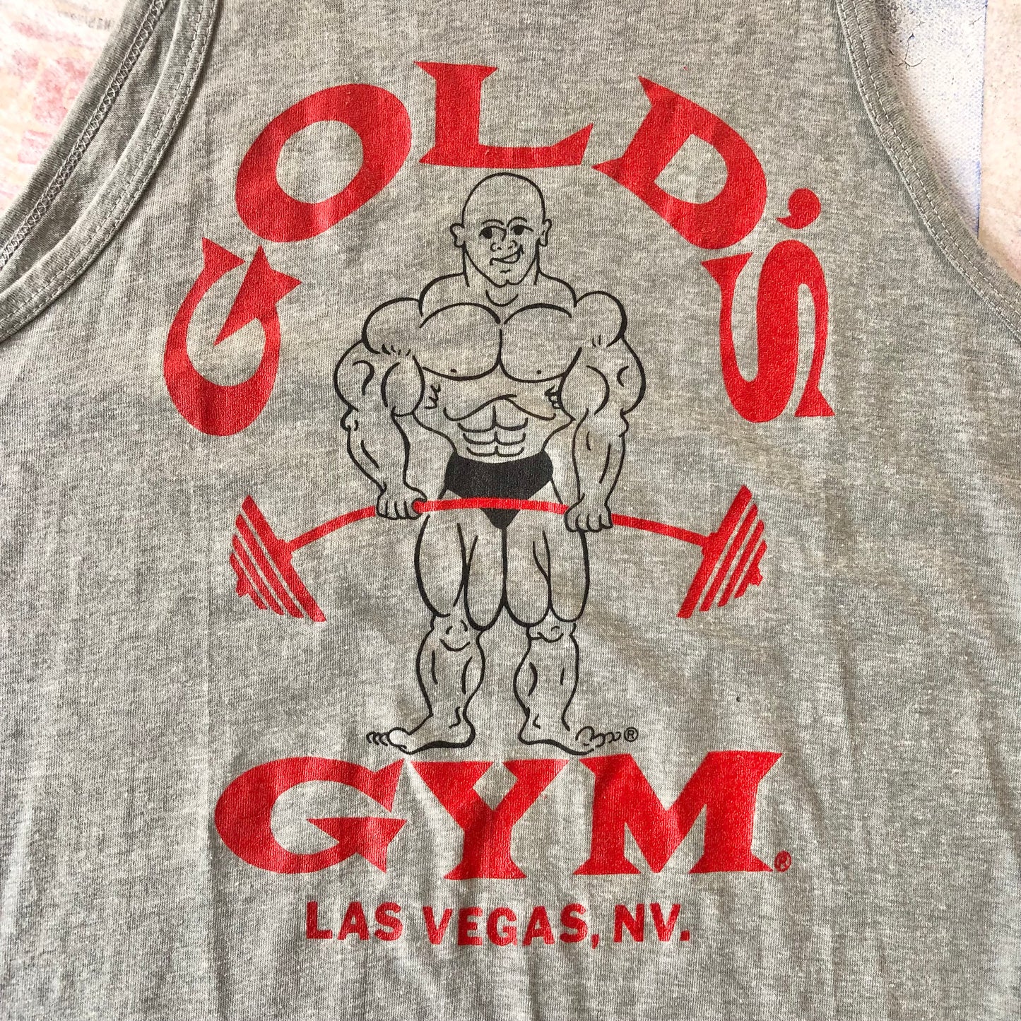 Vintage USA 70s Golds Gym Las Vegas Nevada Single Stitch Tank Top XL