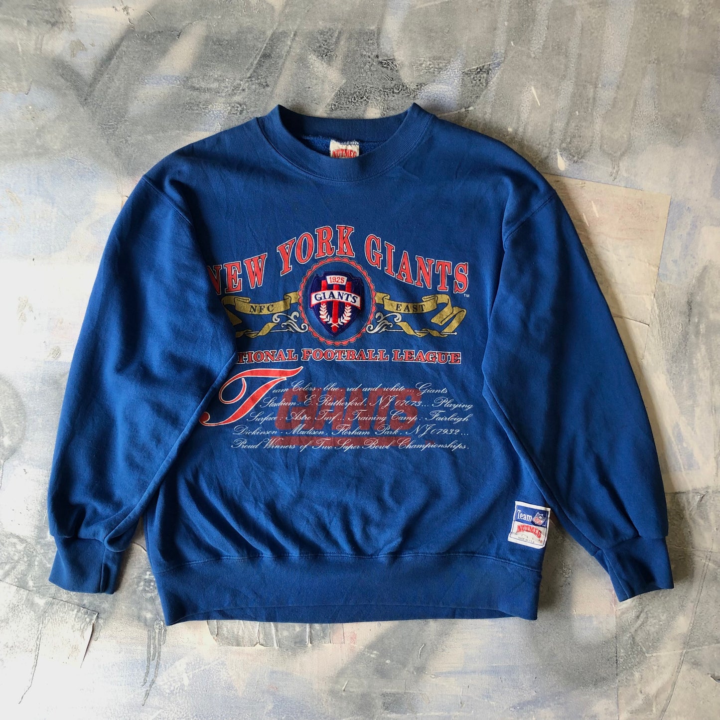 NFL New York Giants Nutmeg USA 90s Crewneck Sweatshirt L