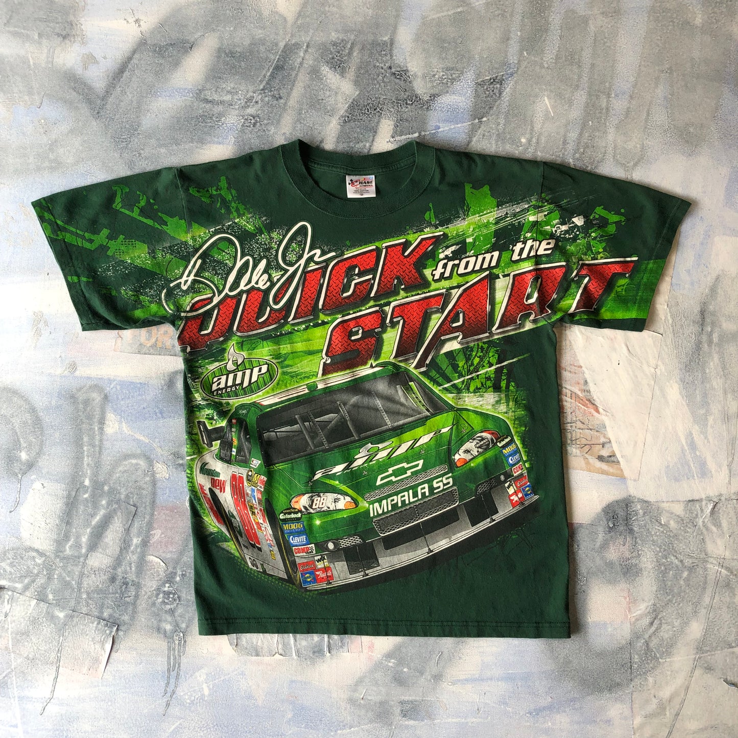 Nascar Dale Earnhardt Jr Chase Authentics All Over Print Retro T Shirt M