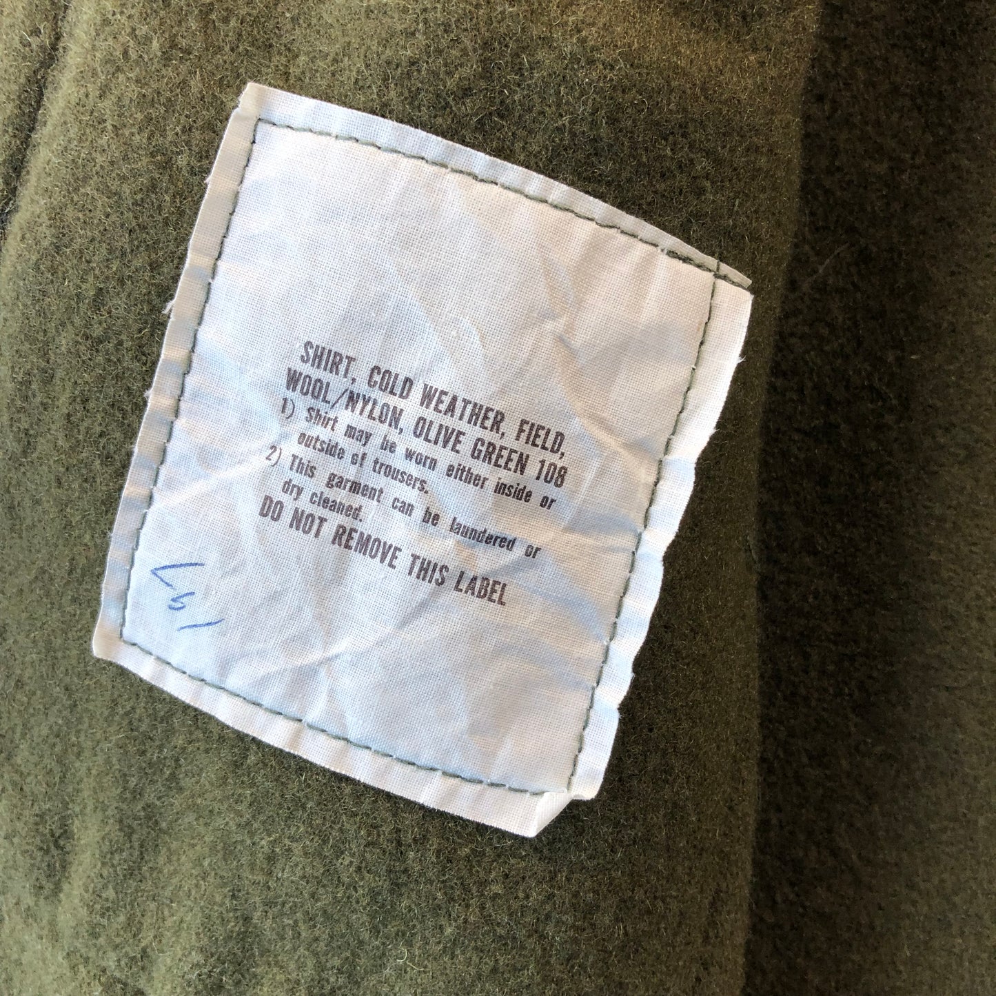 Vintage USA 80s Military 108 Flannel Wool Fleece Button Shirt L