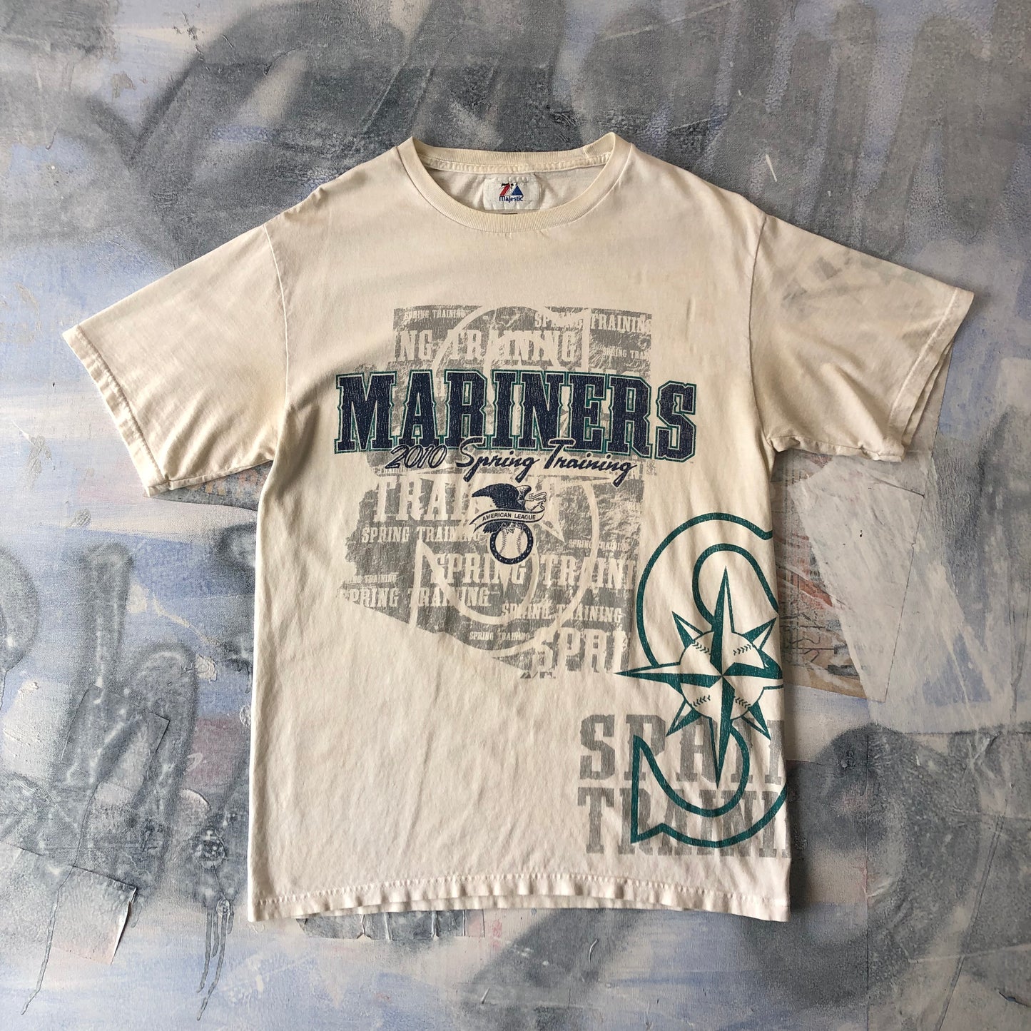 MLB Seattle Mariners Majestic 2010 Spring Training Retro T Shirt M