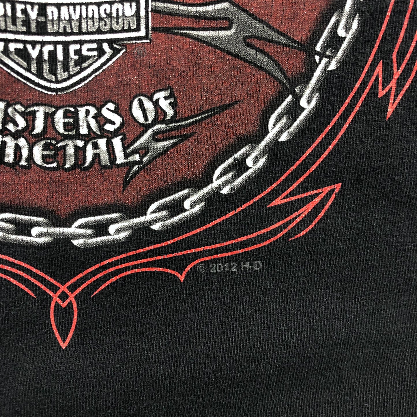 Vintage Harley Davidson Motorcycles Masters Of Metal Fort McMurray Alberta T Shirt XL