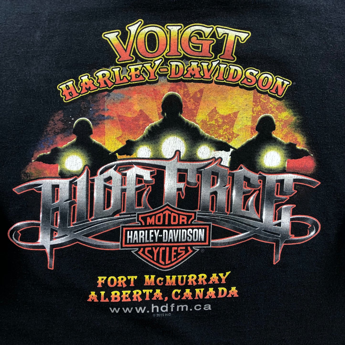 Vintage Harley Davidson Motorcycles Masters Of Metal Fort McMurray Alberta T Shirt XL