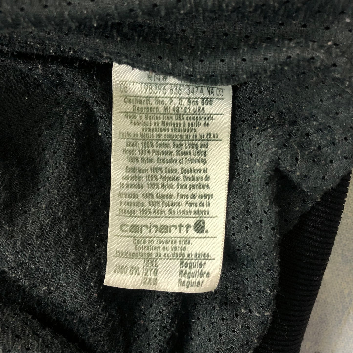 Vintage Carhartt J360 GVL Workwear Hooded Zip Jacket XXL