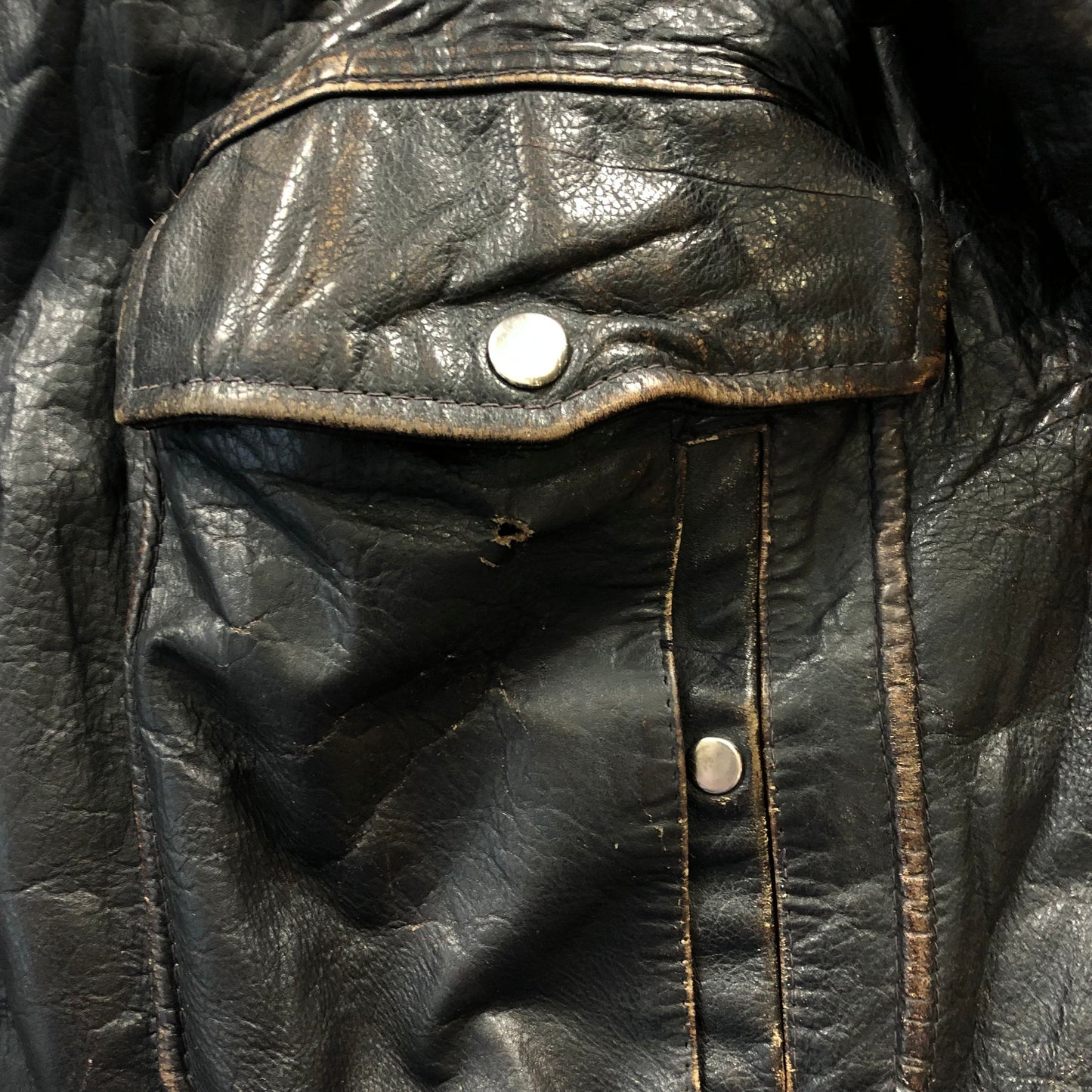 Vintage USA Route 66 Aviator Leather Zip Jacket XL