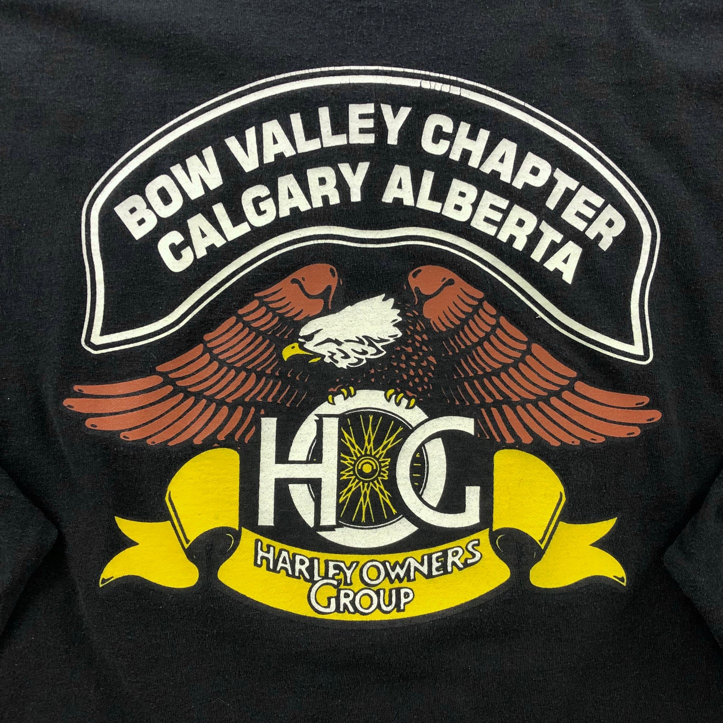 Vintage Harley Davidson Motorcycle HOG Calgary Alberta Long Sleeve T Shirt XL