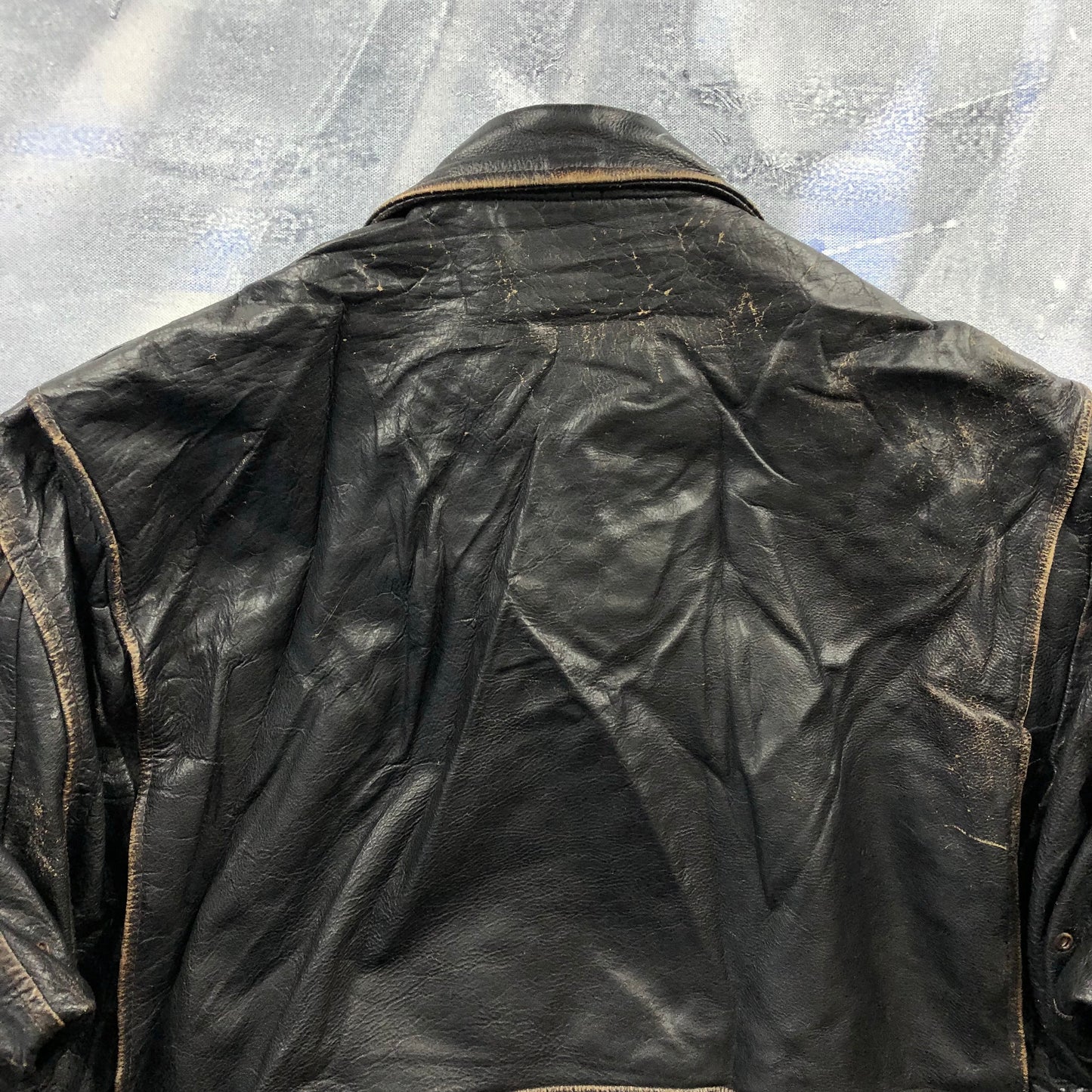 Vintage USA Route 66 Aviator Leather Zip Jacket XL