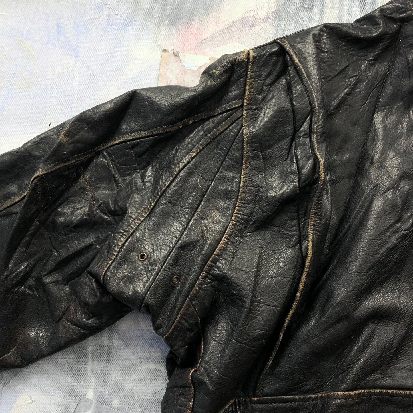 Vintage USA Route 66 Aviator Leather Zip Jacket XL