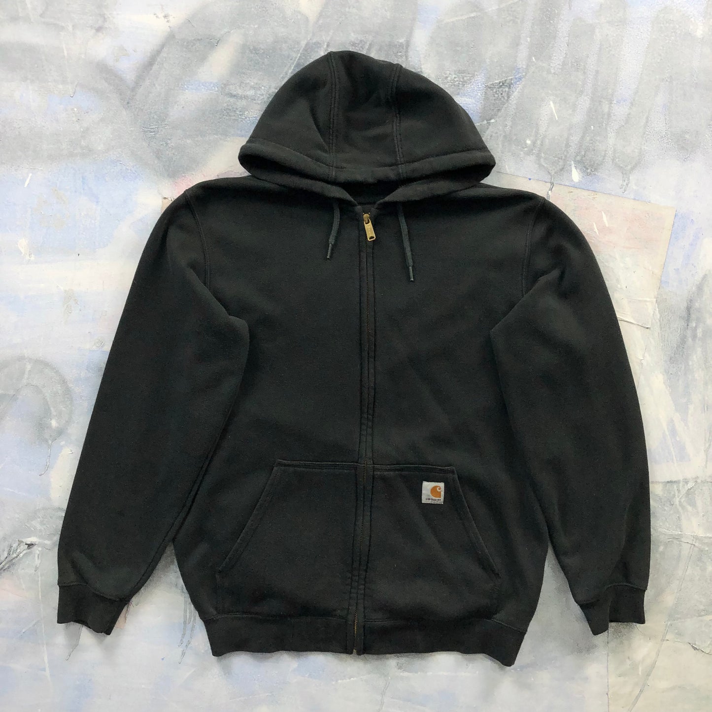 Carhartt Loose Fit Pocket Logo Zip Hoodie Sweatshirt M