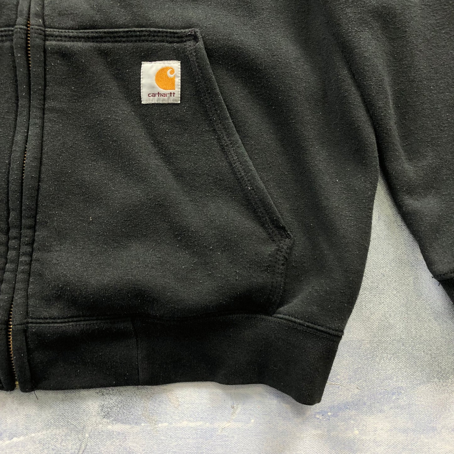 Carhartt Loose Fit Pocket Logo Zip Hoodie Sweatshirt M