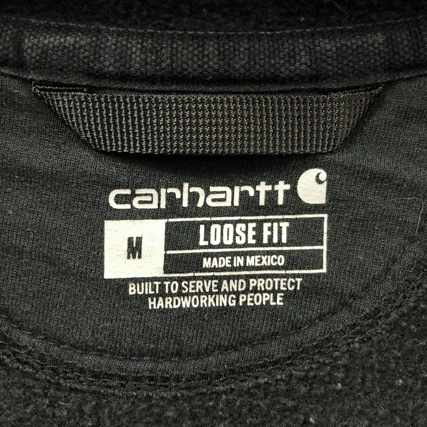 Carhartt Loose Fit Pocket Logo Zip Hoodie Sweatshirt M