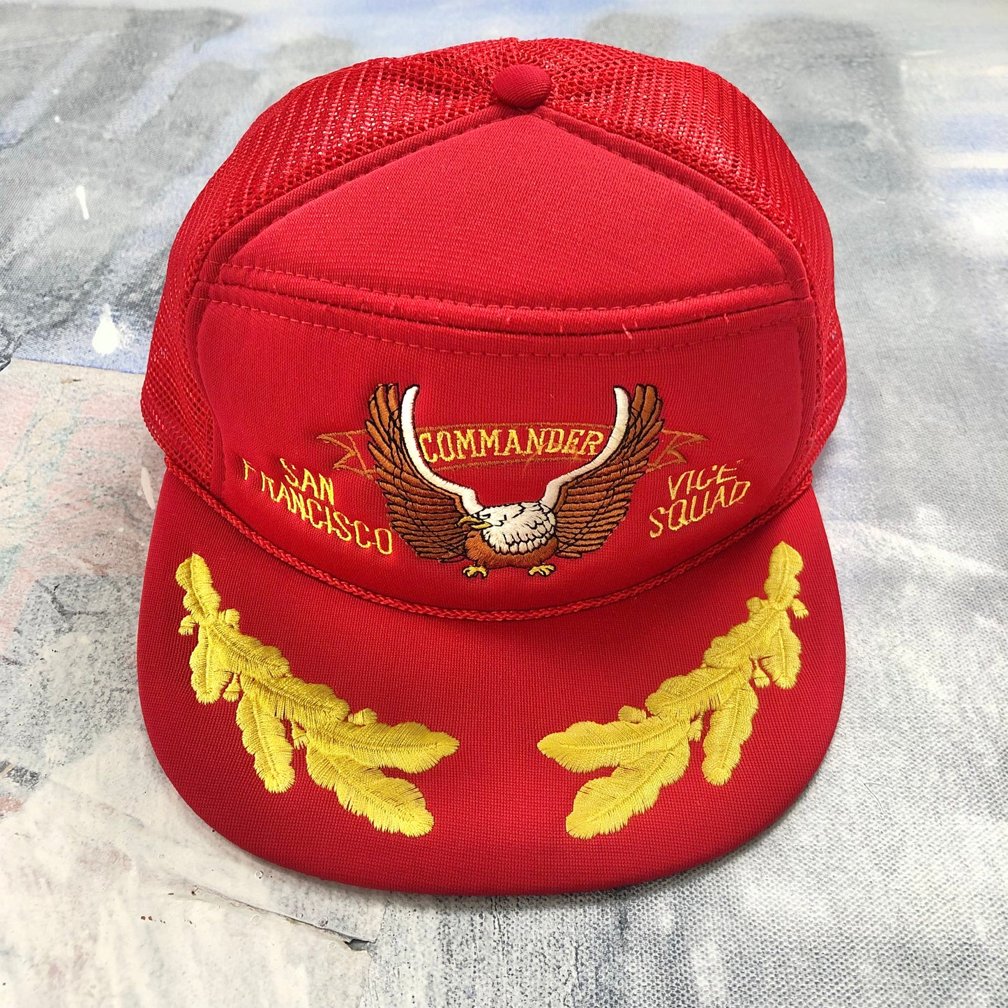 Vintage San Francisco Commander VIce Squad Eagle Trucker Snapback Hat