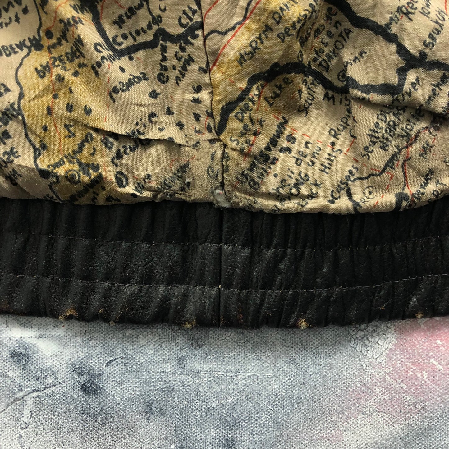 Vintage USA Route 66 Aviator Leather Zip Jacket XL