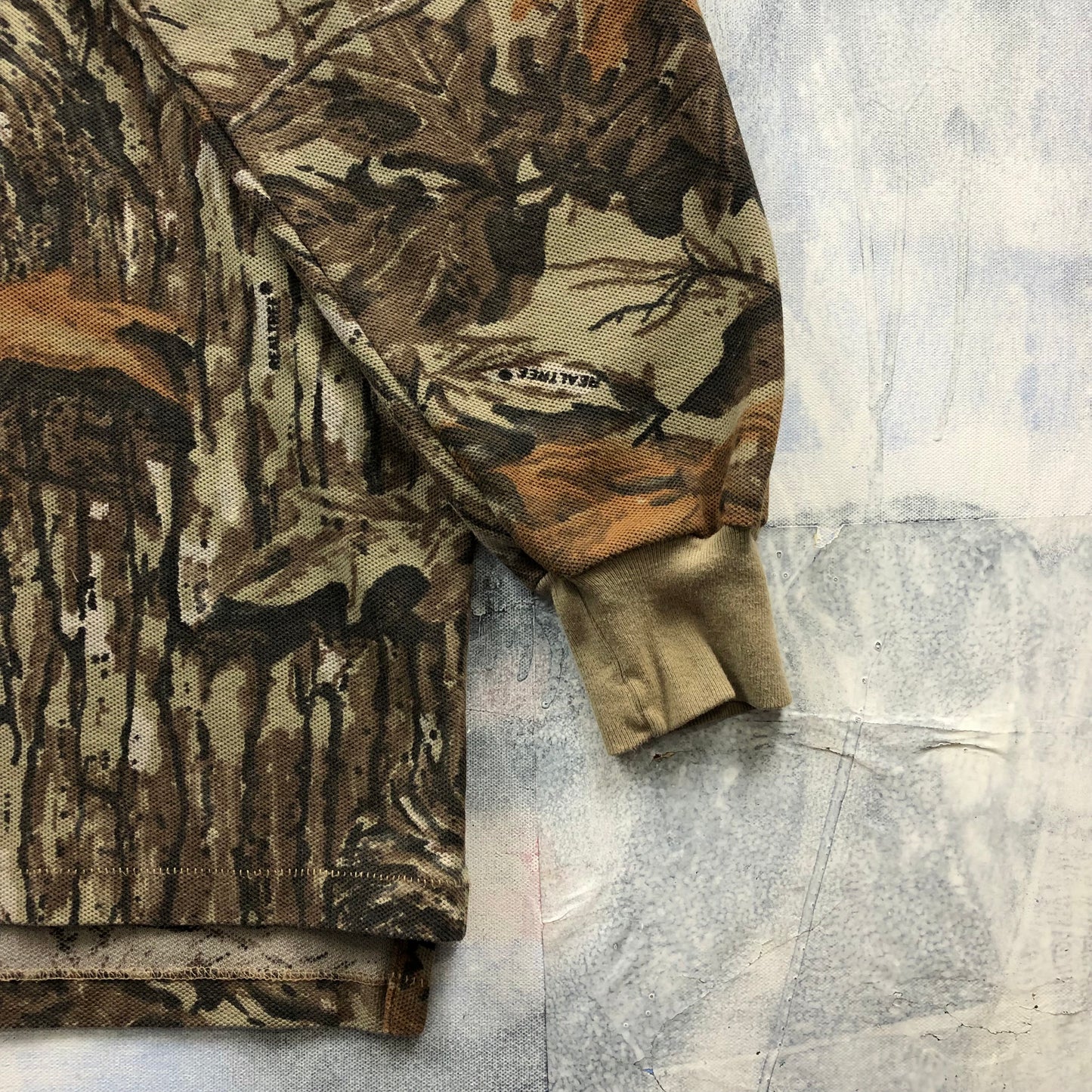 Vintage USA Spartan Real Tree Long Sleeve Heavyweight Polo Shirt XXL