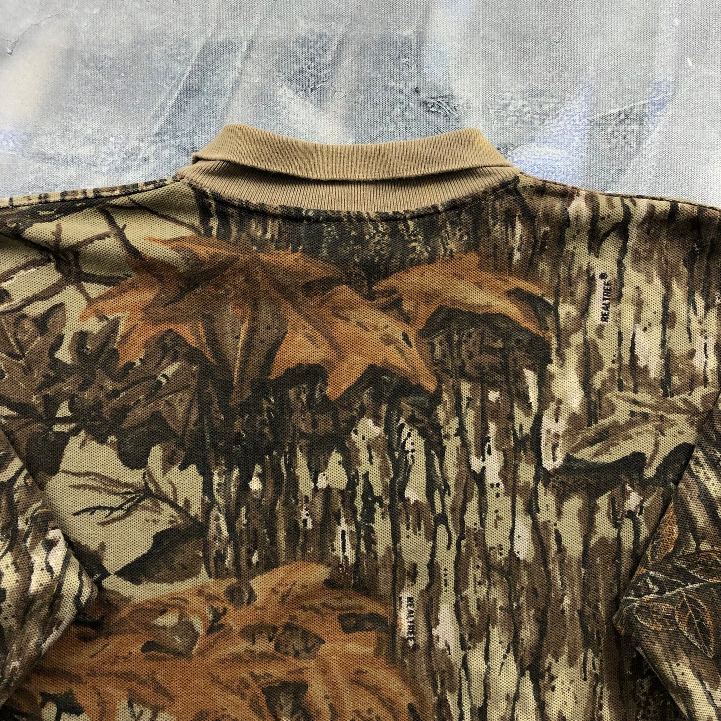 Vintage USA Spartan Real Tree Long Sleeve Heavyweight Polo Shirt XXL