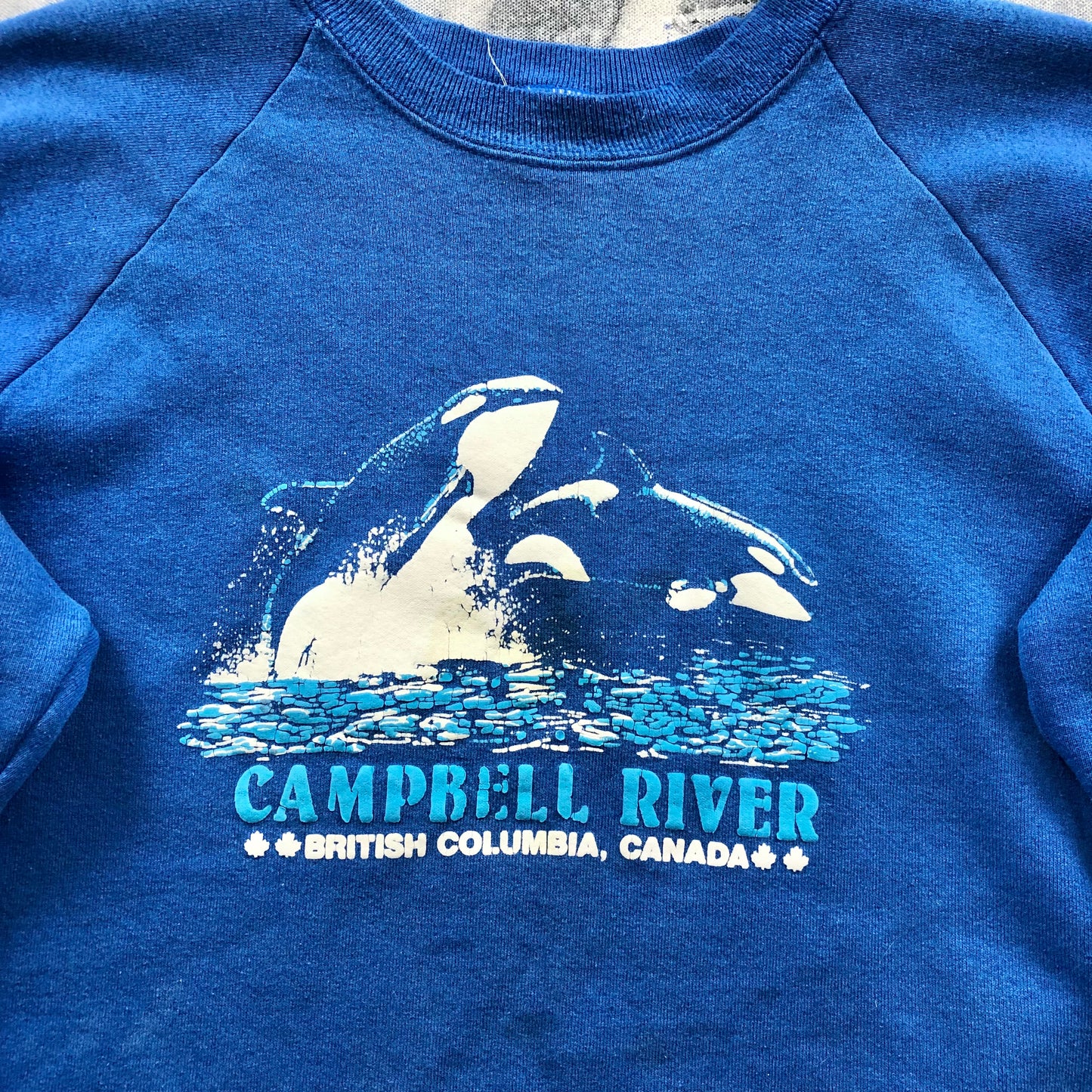 Vintage USA 90s Orcas Campbell River British Columbia Canada Crewneck Sweatshirt XL