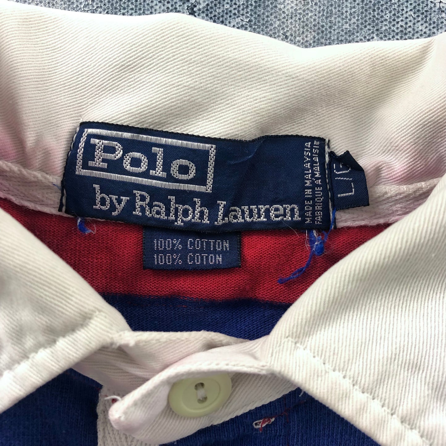Vintage Polo Ralph Lauren Long Sleeve Rugby Polo Shirt L