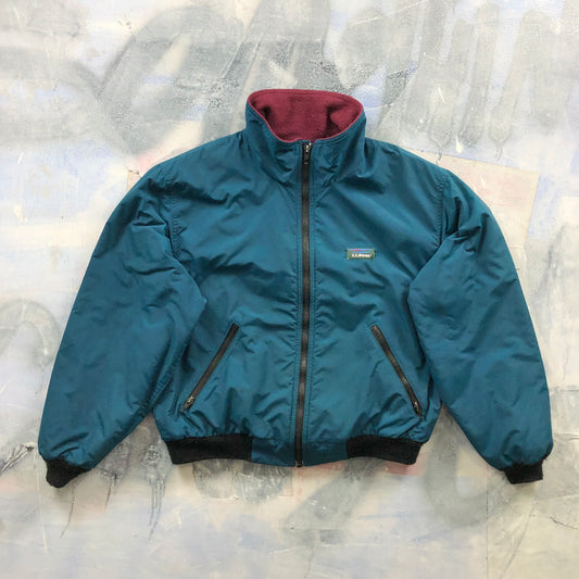 Vintage L.L Bean Warm Up Bomber Fleece Lined Zip Jacket M