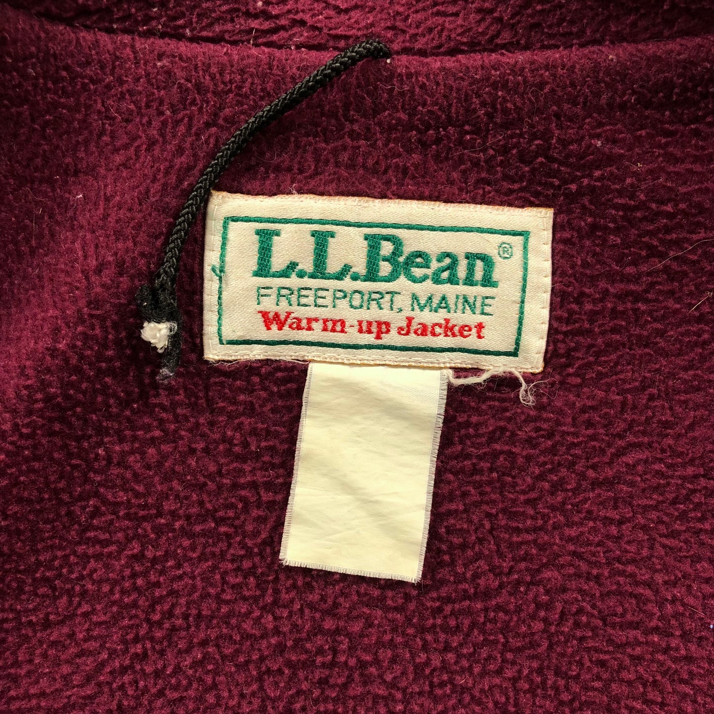 Vintage L.L Bean Warm Up Bomber Fleece Lined Zip Jacket M