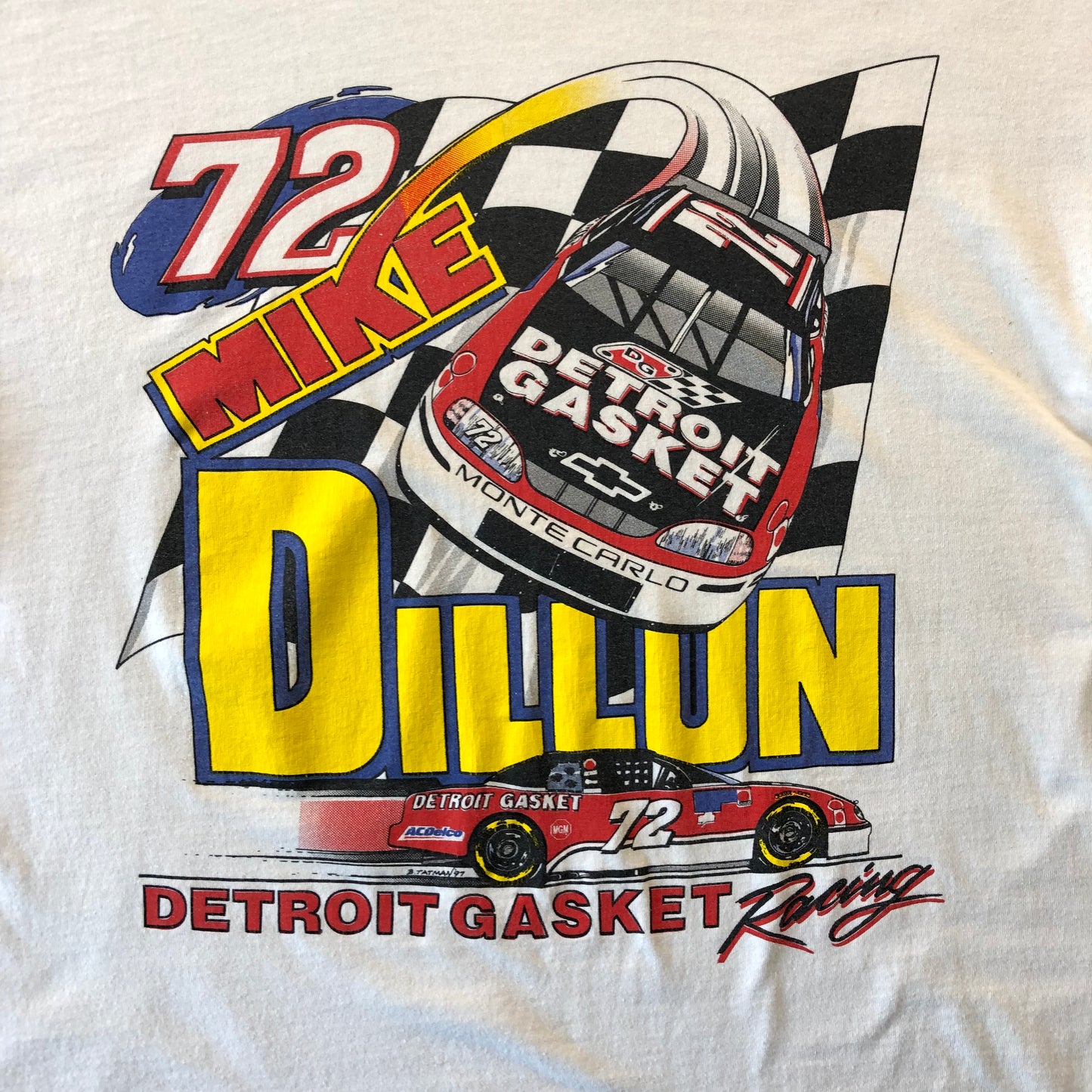 Vintage Mike Dillon 72 Detroit Gasket Racing T Shirt XL