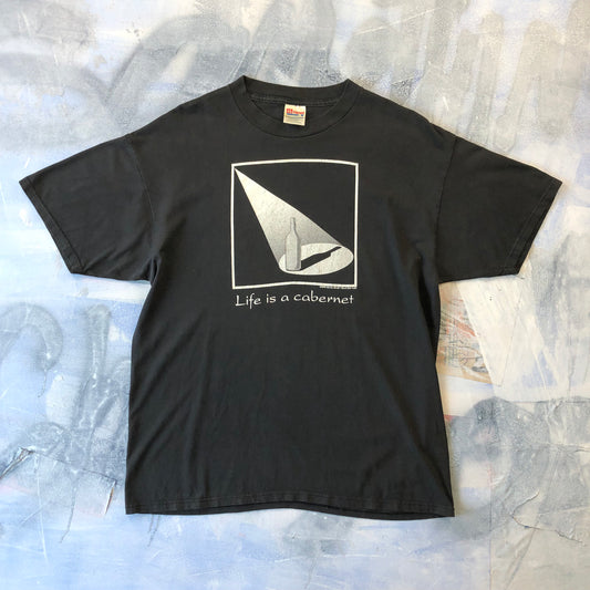 Vintage 90s Life Is A Cabernet Wine T Shirt XL