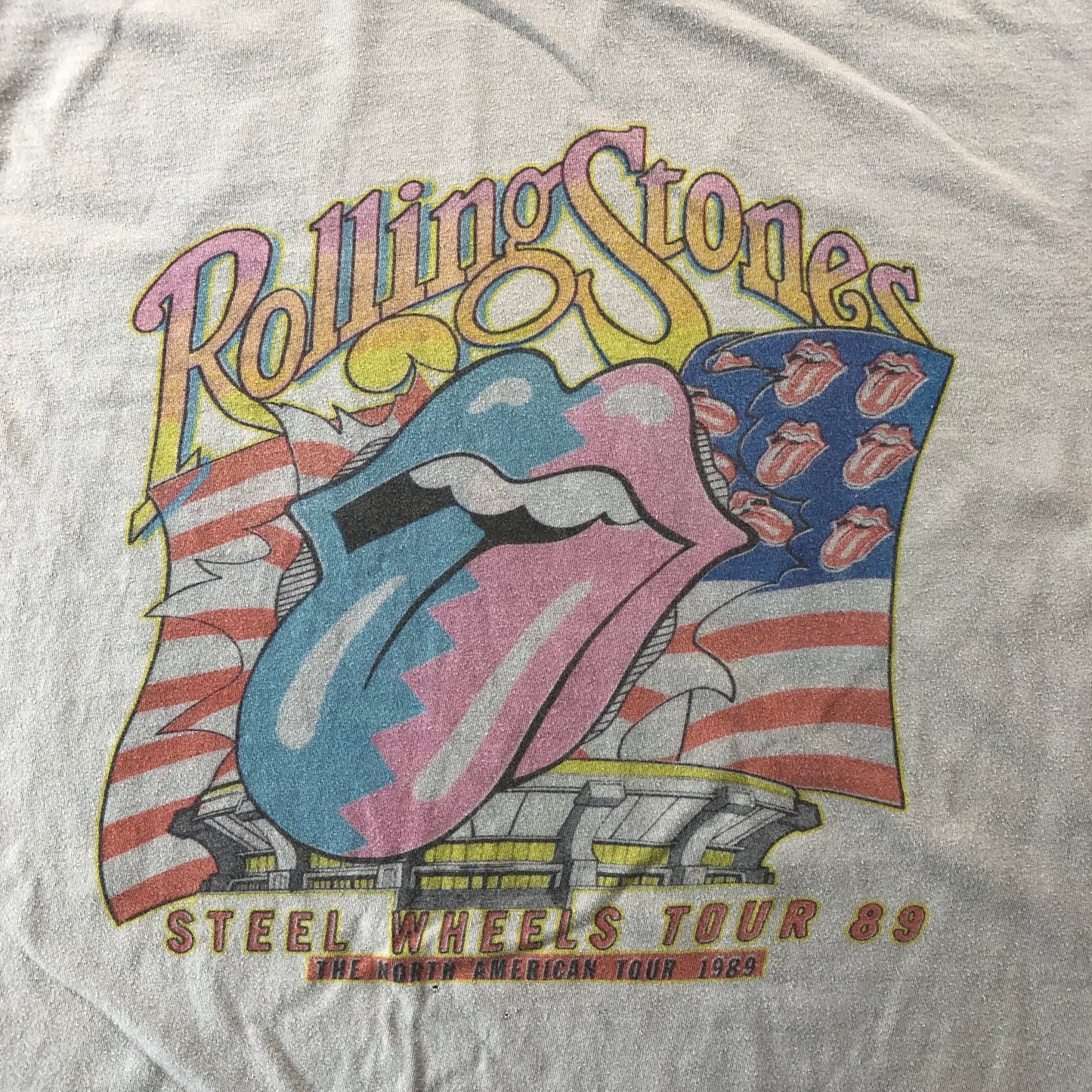 The Rolling Stones Steel Wheel Tour 89 Retro T Shirt XL
