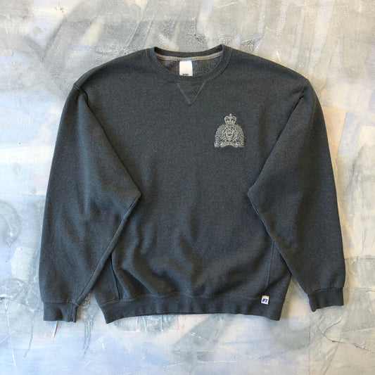 RCMP Royal Canadian Mounted Police Embroided Russell Crewneck Sweatshirt XL