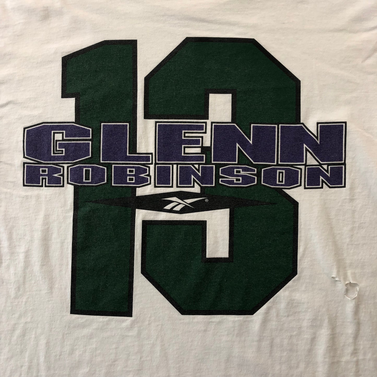 Reebok Glen Robinson Milwaukee Bucks 13 Retro USA T Shirt XL